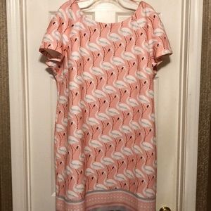 Julian Taylor Flamingo shift dress 24W